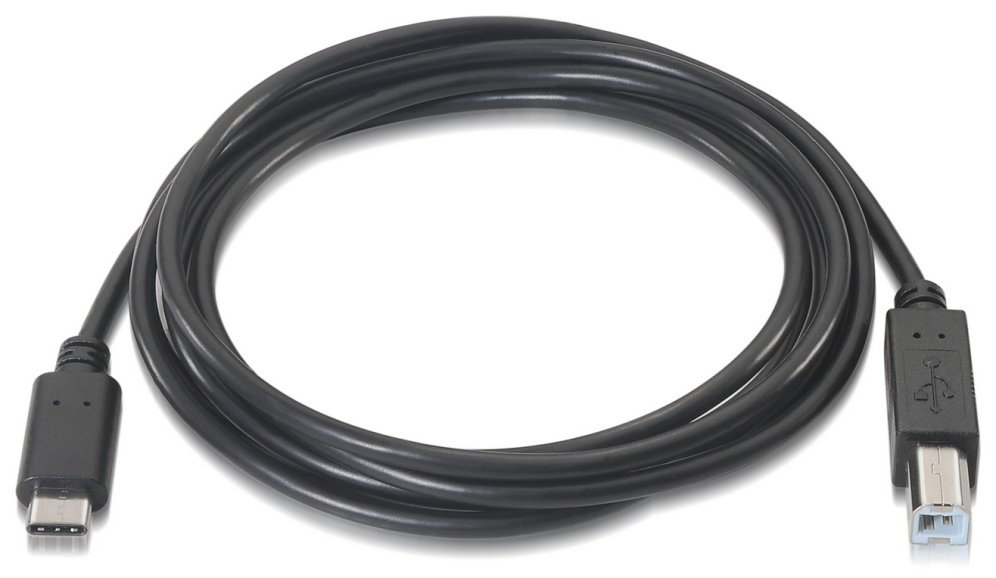 AISENS A107-0053 cable USB USB 2.0 1 m USB C USB B Negro
