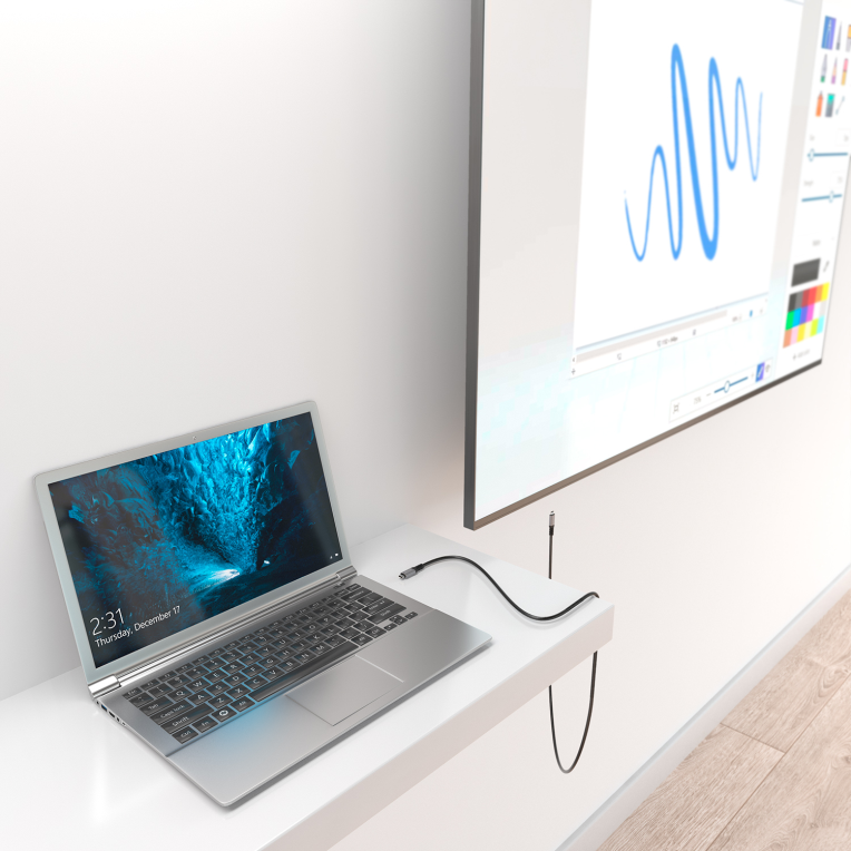 AISENS Cable USB4 Gen3x2 Aluminio 40Gbps 8K@60Hz 5A 48V 240W E-Mark, Tipo USB-C/M-USB-C/M, Negro, 0.5M
