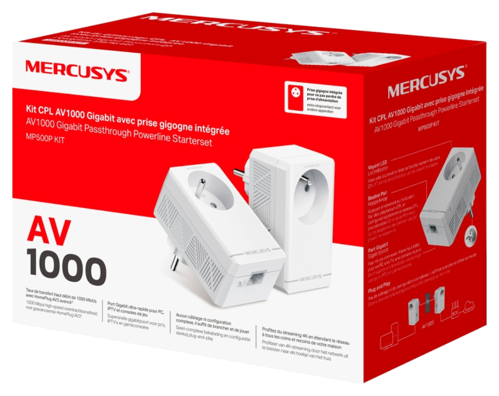 Mercusys AV1000 1000 Mbit/s Ethernet Blanco 2 pieza(s)