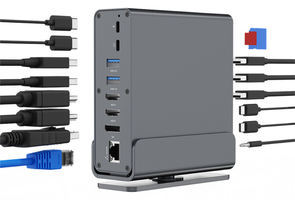 Gembird A-CF-COMBO15-01 hub de interfaz USB Tipo C 10000 Mbit/s Gris