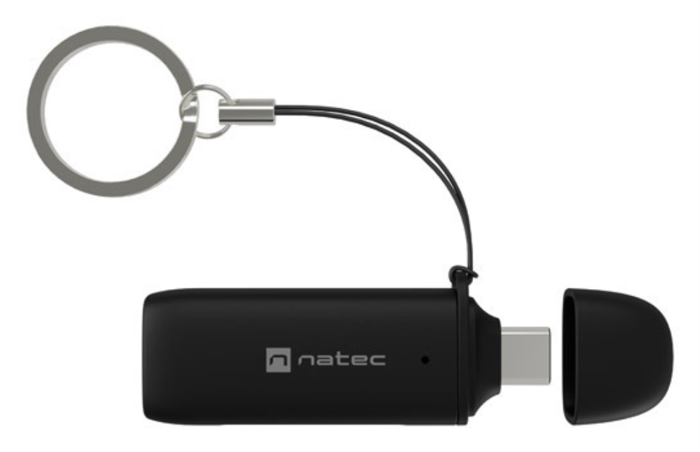 NATEC SCARAB C lector de tarjeta USB 3.2 Gen 1 (3.1 Gen 1) Type-C Negro