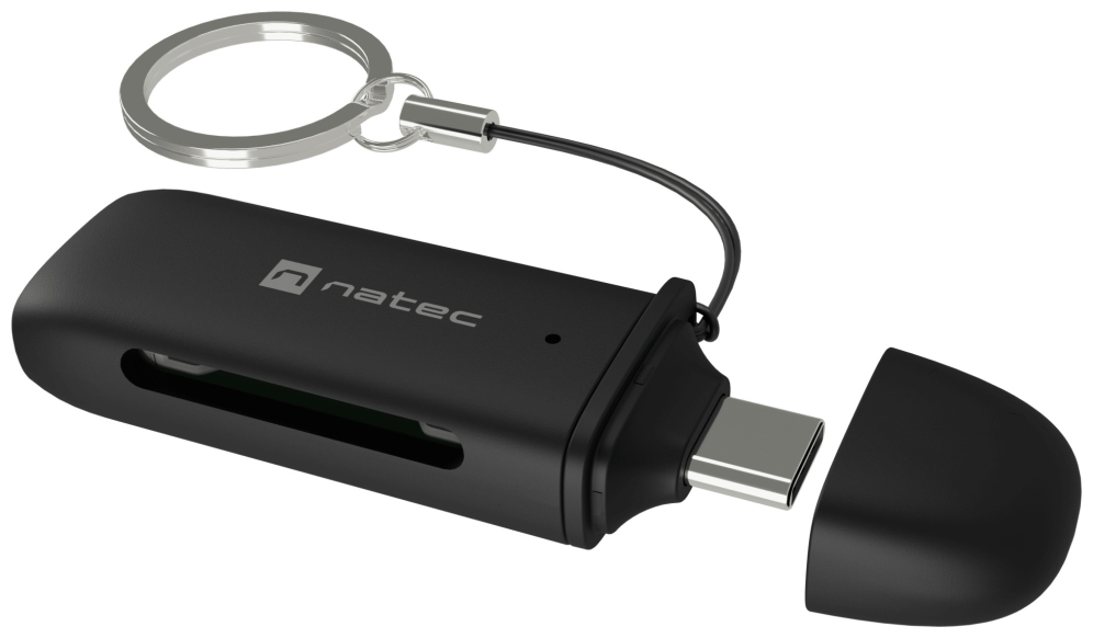 NATEC SCARAB C lector de tarjeta USB 3.2 Gen 1 (3.1 Gen 1) Type-C Negro