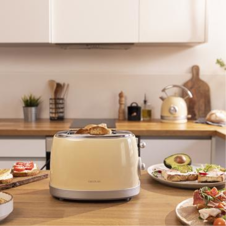 Cecotec Vintage 800 6 2 rebanada(s) 850 W Amarillo