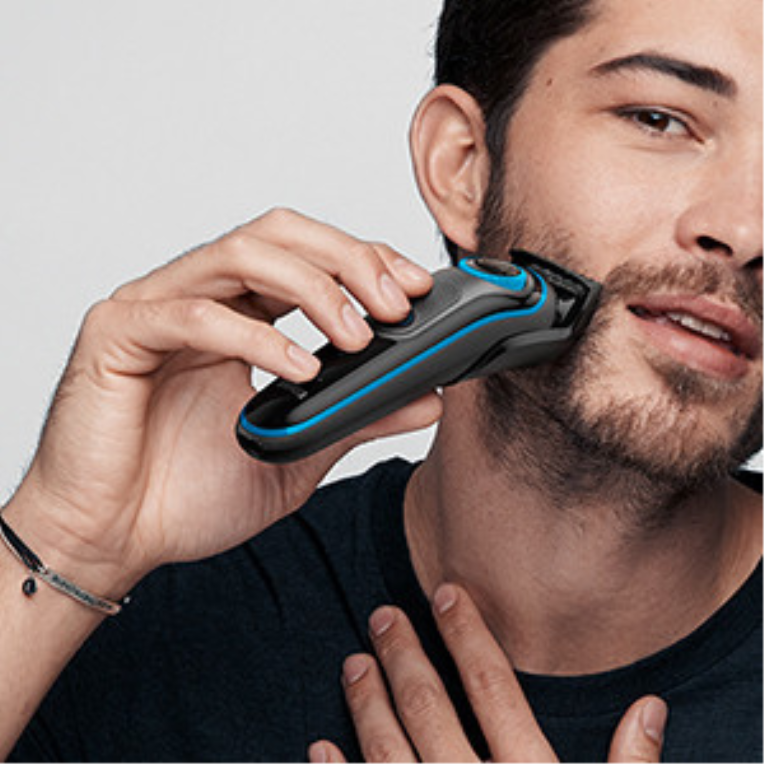 Braun BT3240 depiladora para la barba Batería 39 2 cm Mojado y seco Negro, Azul