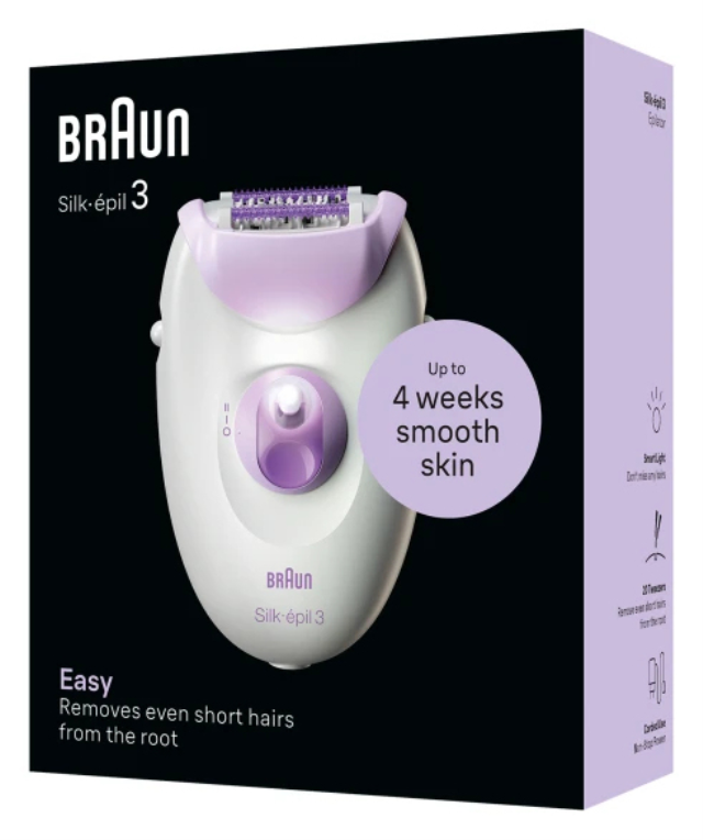 Braun Silk-épil 3 3-000 20 pinzas Púrpura, Blanco