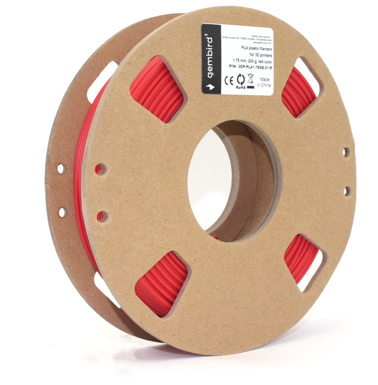 Gembird 3DP-PLA1.75GE-01-R material de impresión 3d Ácido poliláctico (PLA) Rojo 330 g