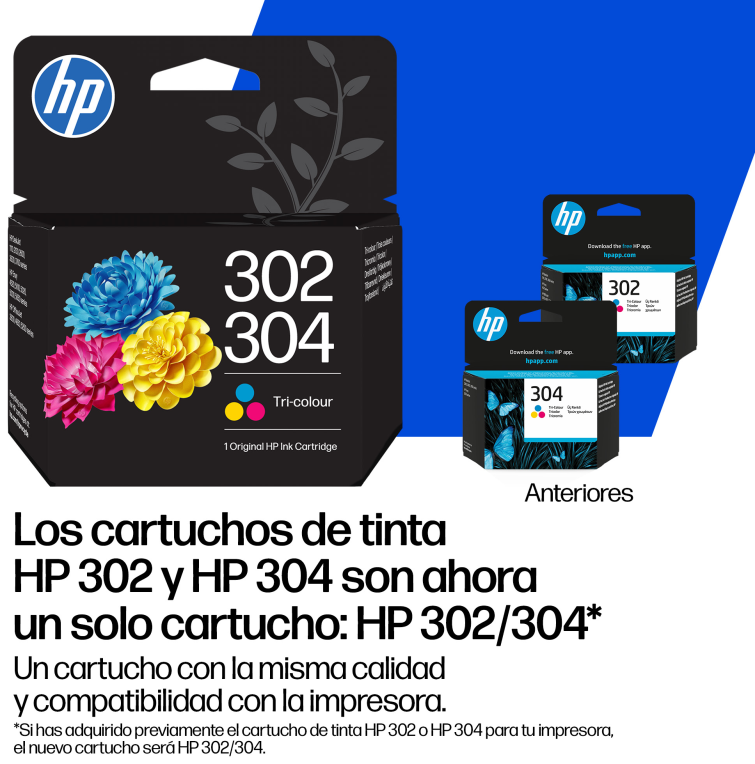 HP Cartucho de Tinta Original 302XL/304XL negro