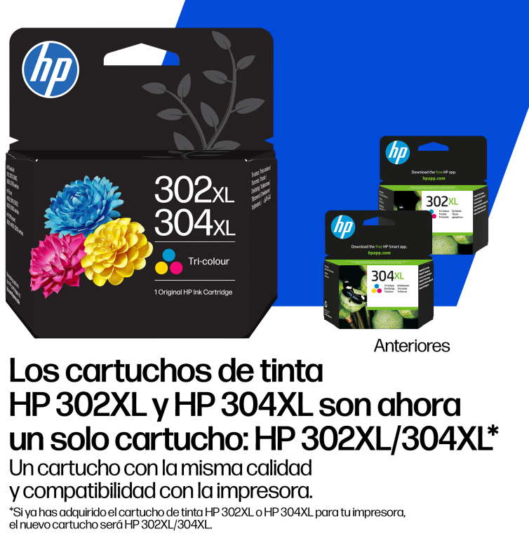 HP Cartucho de Tinta Original 302XL/304XL negro