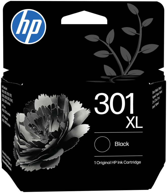 HP Cartucho de tinta original 301XL de alta capacidad negro