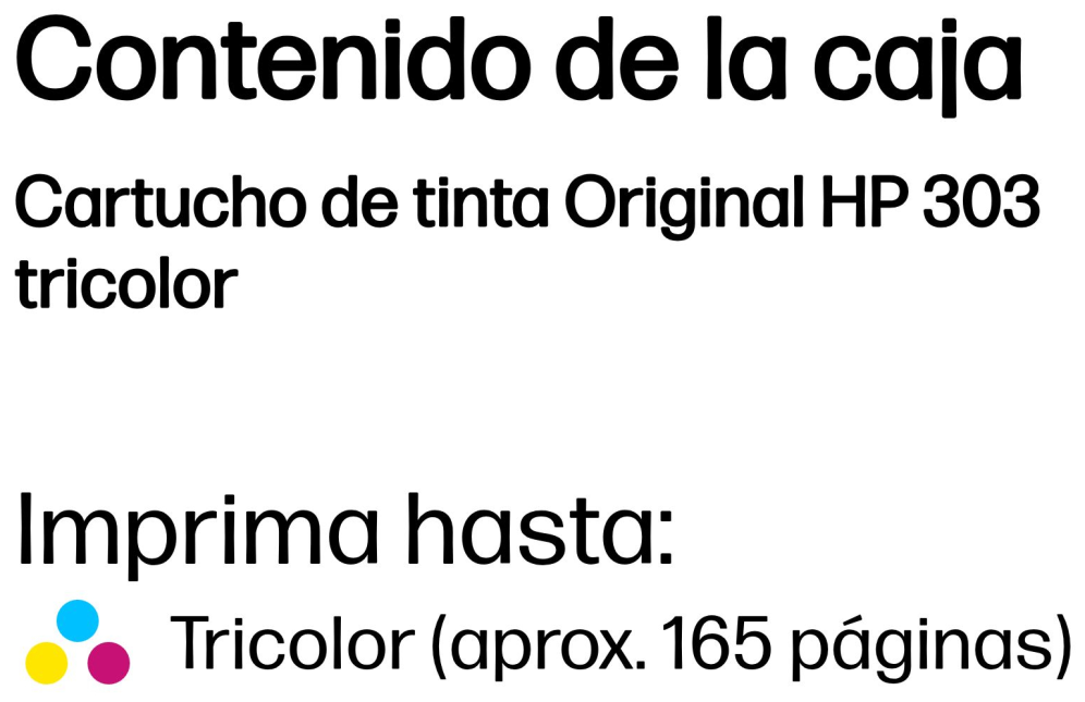 HP Cartucho de tinta Original 303 tricolor
