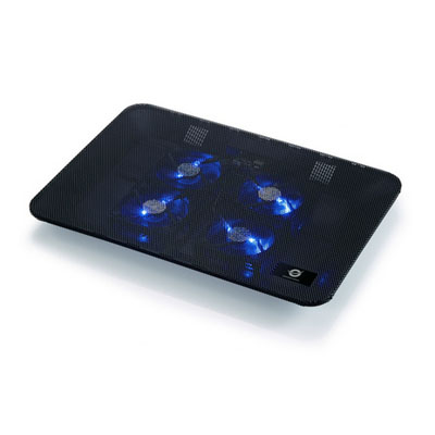 BASE DE REFRIGERACION PARA PORTATILES CONCEPTRONIC 4 VENTILADORES 80MM HASTA 15.6