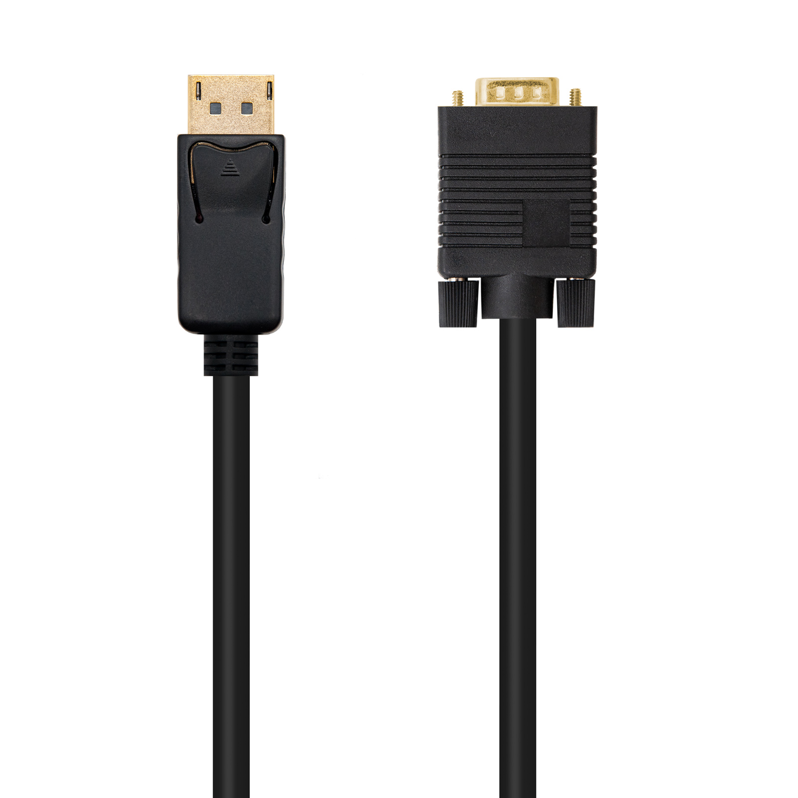 CABLE CONVERSOR DISPLAYPORT A VGA NANOCABLE 1M/ MACHO-MACHO/ NEGRO