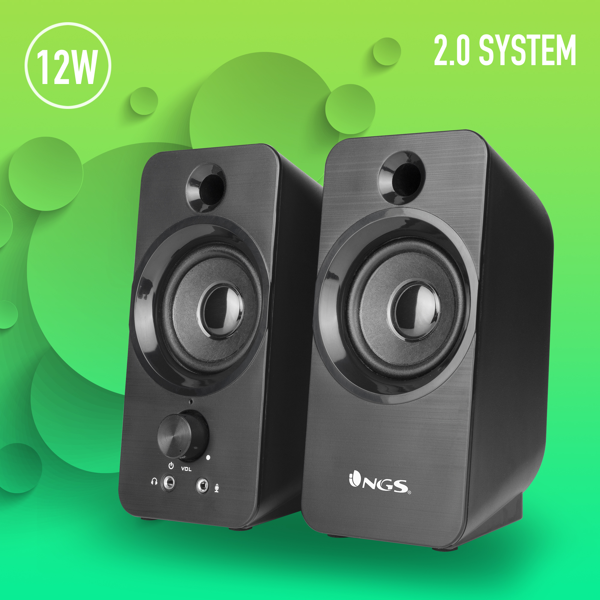 ALTAVOZ PARA PC NGS SB 350/ 12W/ USB/ JACK 3.5MM