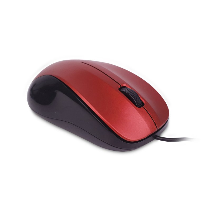 RATÓN ÓPTICO NGS WIRED CREW ROJO CABLE 1.3M /2 BOTONES/1200 DPI
