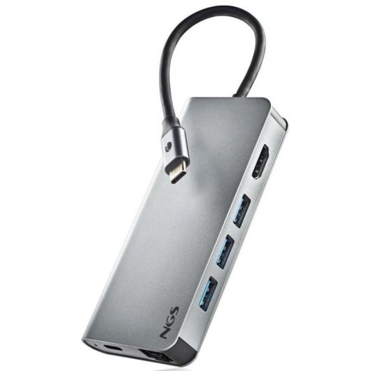 DOCKING STATION NGS WONDER DOCK 8 3X USB 3.0/ 1X USB 2.0/ 1X USB TIPO C/ 1X RJ-45/ 1X HDMI