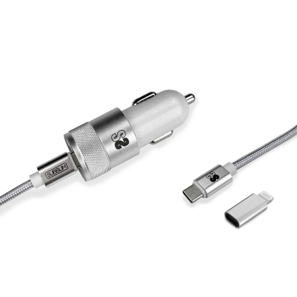 CARGADOR DE COCHE SUBBLIM SUBCHG-5CPD10 20W USB TIPO A / USB TIPO C