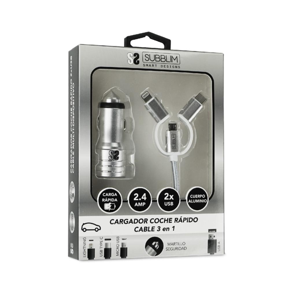 CARGADOR COCHE SUBBLIM 12W USB TIPO A