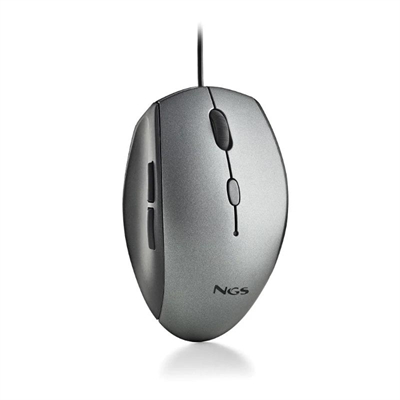 RATON NGS WIRED ERGO SILENT MOUSE GRIS