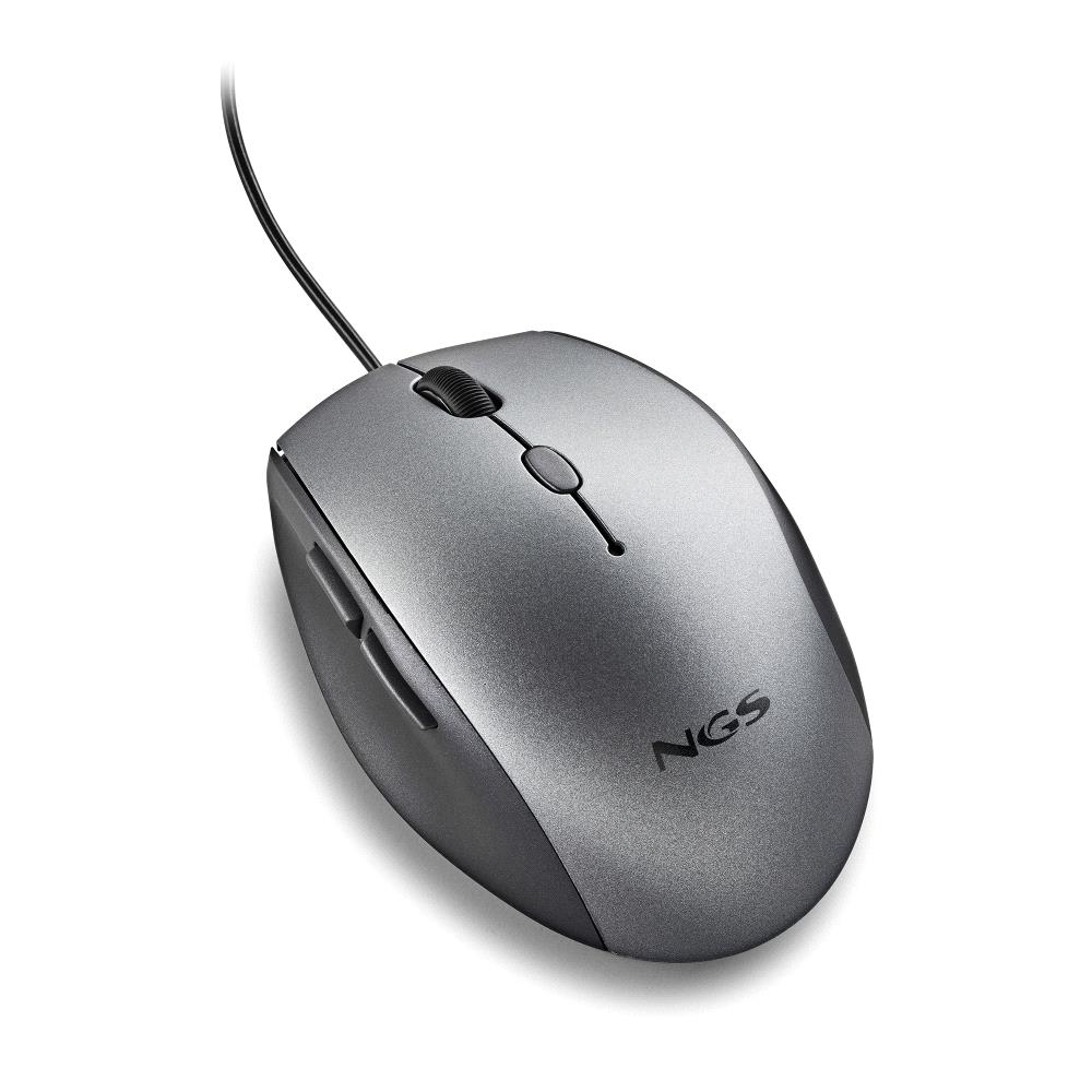 RATON NGS WIRED ERGO SILENT MOUSE GRIS