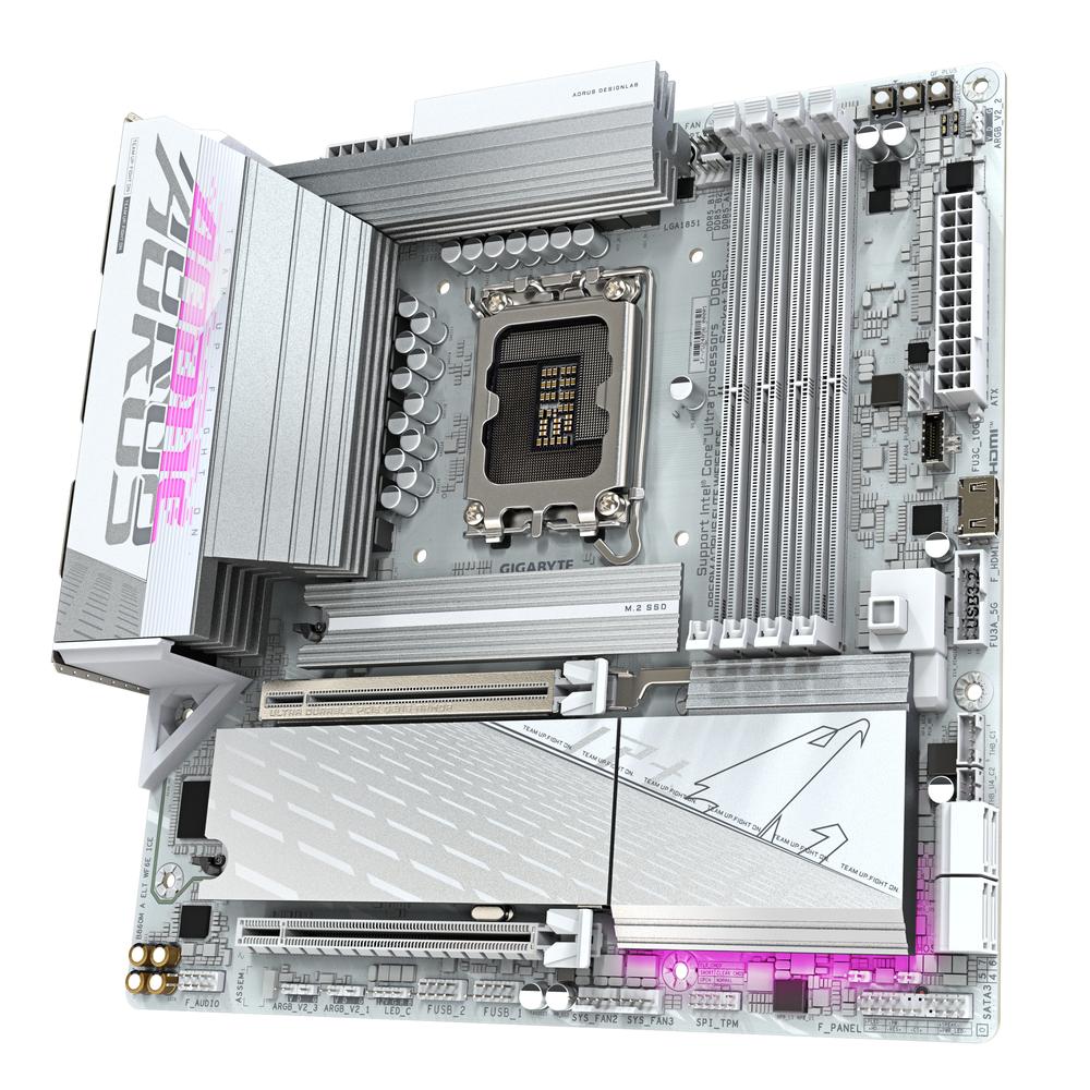 PLACA BASE GIGABYTE B860M AORUS ELITE WIFI6E ICE MATX/ 4X DDR5 LGA1851