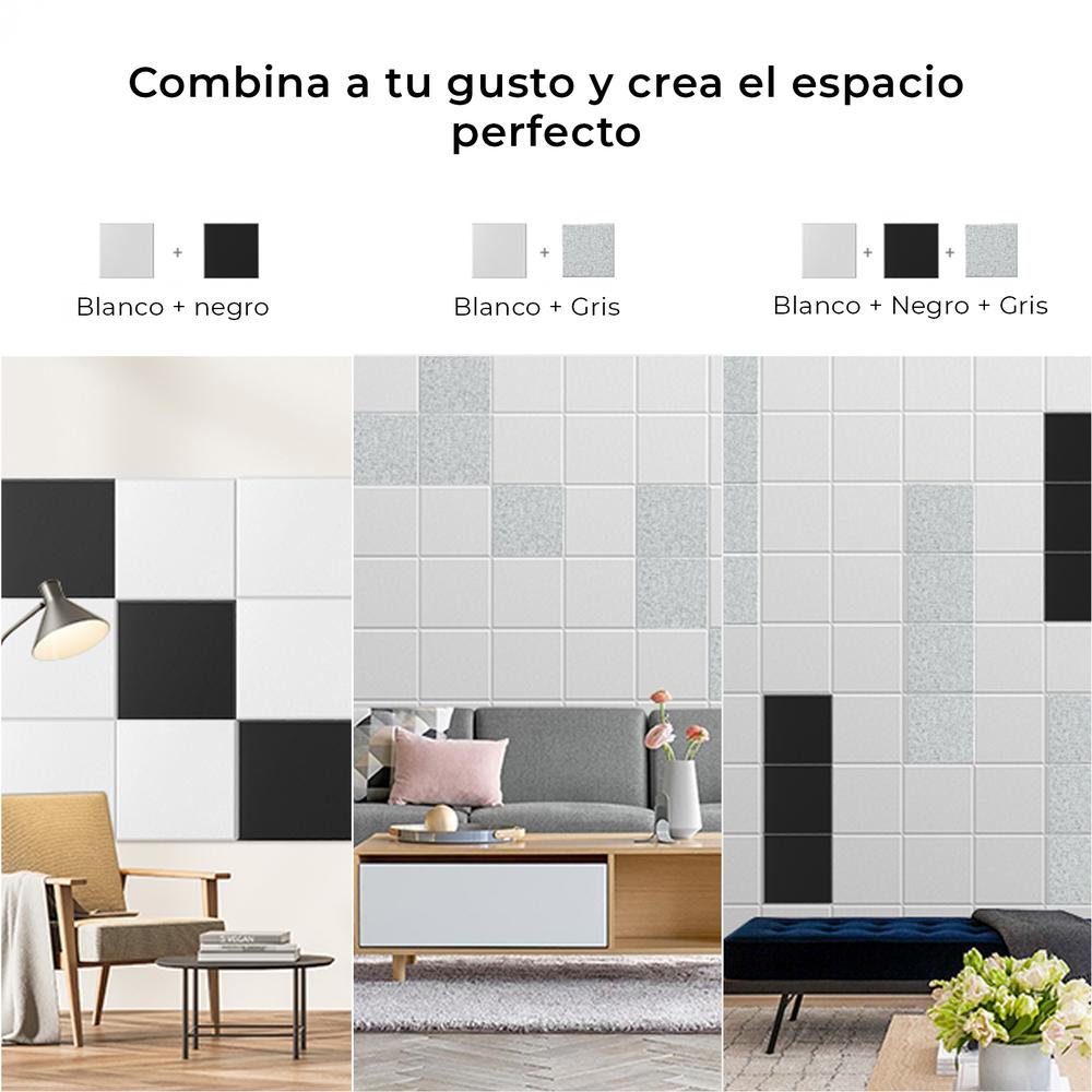 YOEVU 12 Piezas Paneles Acústicos Grises Autoadhesivos Insonorización de Alta Densidad 230kg/m³ 30x30x1cm Paneles Decorativos para Oficina Estudio de Grabación Gaming Podcasting
