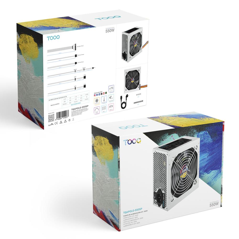FUENTE ALIMENTACION TOOQ TQAPOLO-550SP ATX 550W