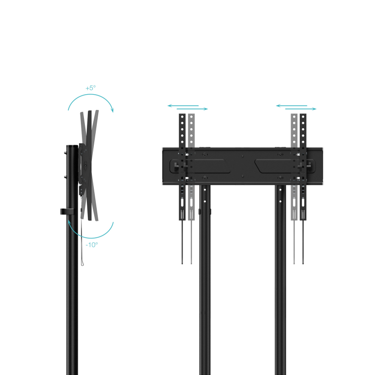 SOPORTE SUELO CON RUEDAS TOOQ VESA HASTA 70" 600X400MM MAX 70KG