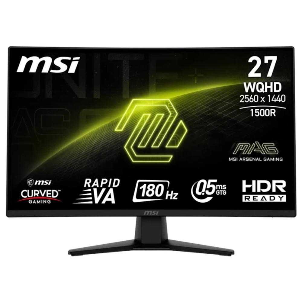 MONITOR LED GAMING 27" MSI MAG274CQF CURVO/ VA/ WQHD/ DP/ HDMI/ 180HZ/ 0.5MS/ VESA 100X100