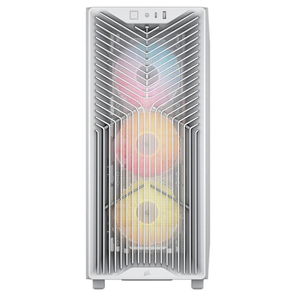 CAJA ORDENADOR GAMING CORSAIR 3200D RS ARGB ATX CRISTAL TEMPLADO BLANCA