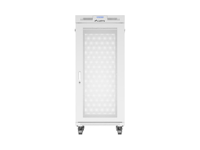 ARMARIO LANBERG RACK 19" 27U/ 600X800 FLAT PACK PUERTA PERFORADA CON LCD GRIS
