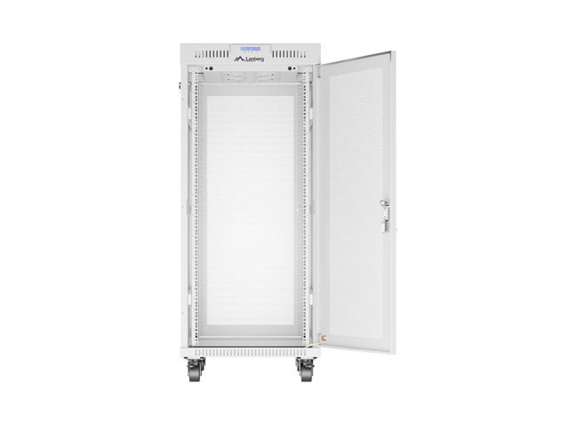 ARMARIO LANBERG RACK 19" 27U/ 600X800 FLAT PACK PUERTA PERFORADA CON LCD GRIS