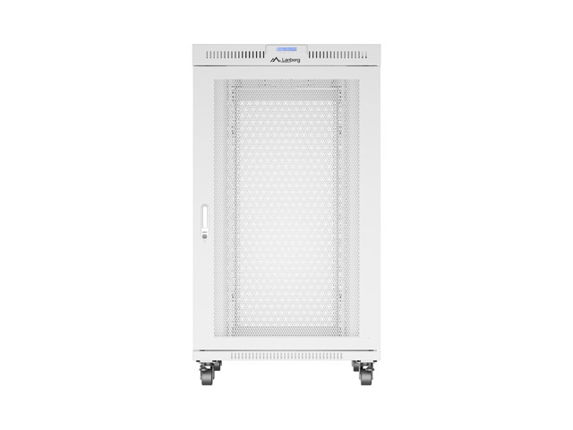 ARMARIO LANBERG RACK 19" 27U/ 800X1000 FLAT PACK GRIS PUERTA PERFORADA CON LCD