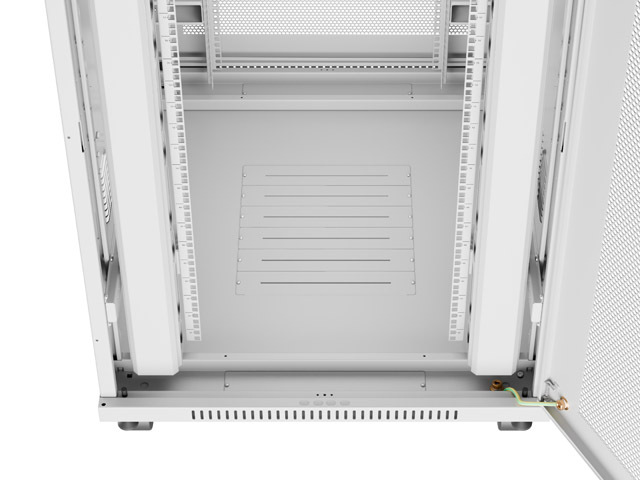 ARMARIO LANBERG RACK 19" 27U/ 800X1000 FLAT PACK GRIS PUERTA PERFORADA CON LCD