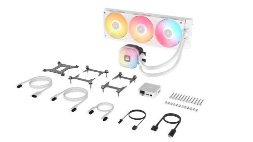 KIT REFRIGERACION LIQUIDA CORSAIR ICUE LINK TITAN II 360 RX RGB 3X 120MM BLANCO