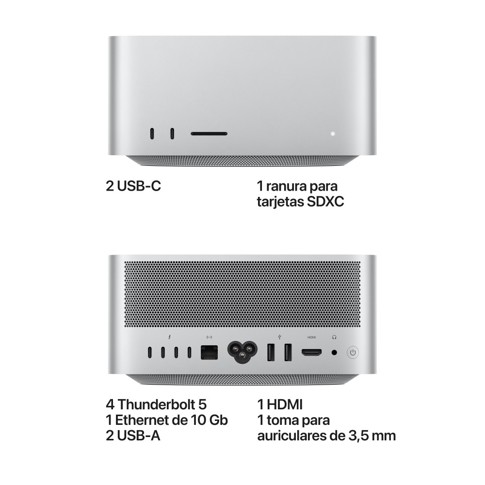 ORDENADOR APPLE MAC STUDIO M5 MAX/ CHIP M5 MAX 18C/ 36GB/ SSD 512GB/ GPU 32C