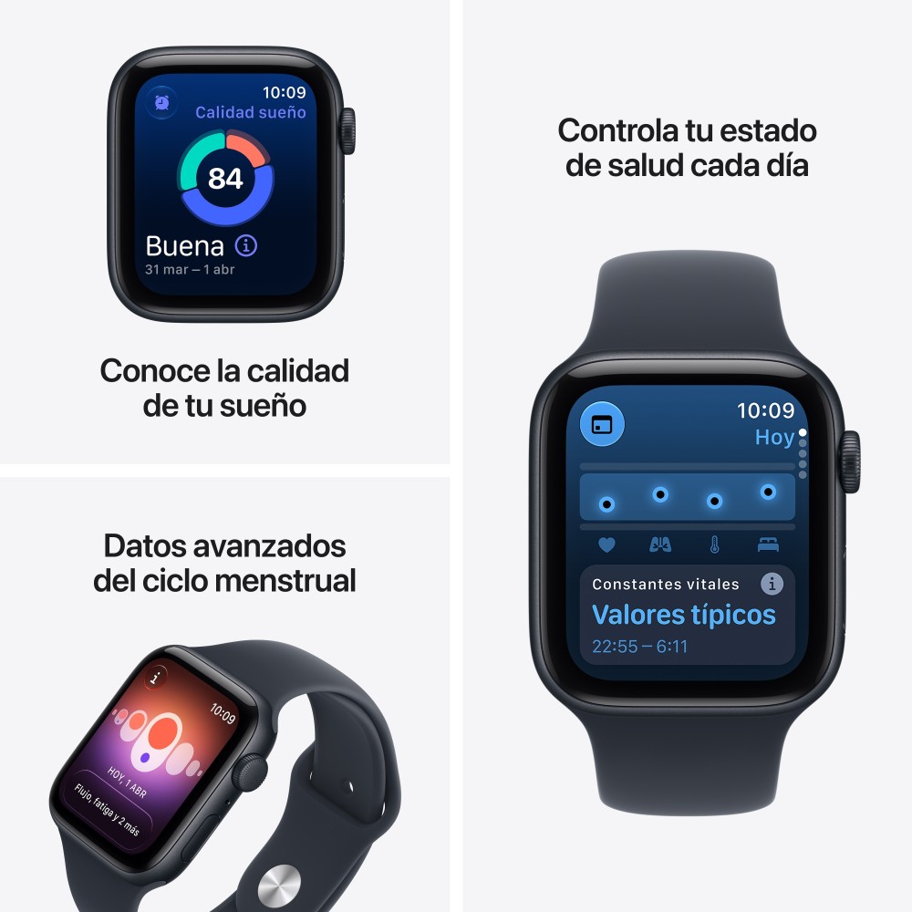 SMARTWATCH APPLE WATCH SE 3 GPS 40MM MIDNIGHT ALUMINIUM CASE WITH NAVY BLUE SPORT BAND M/L