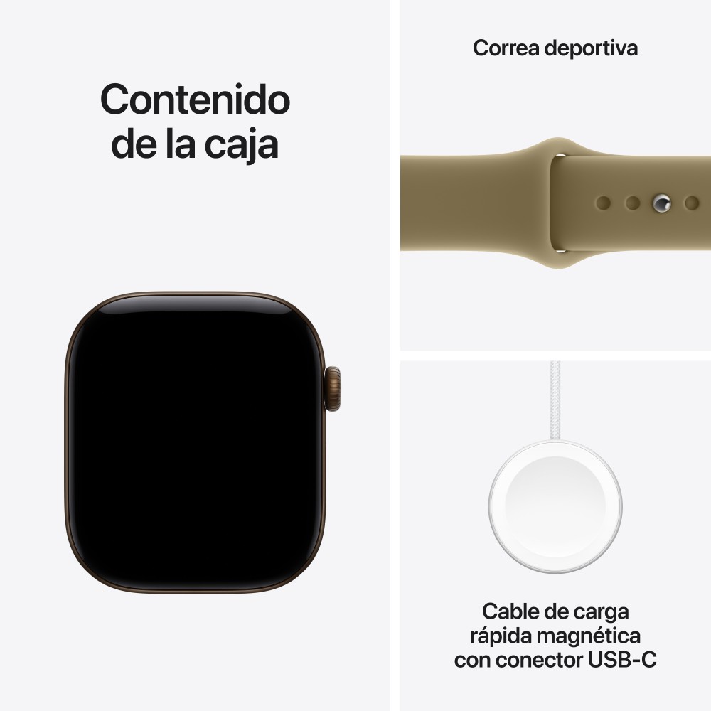 SMARTWATCH APPLE WATCH S12 GPS + CELL 46MM DARK BRONZE CASE WITH OLIVE SPORT BAND M/L