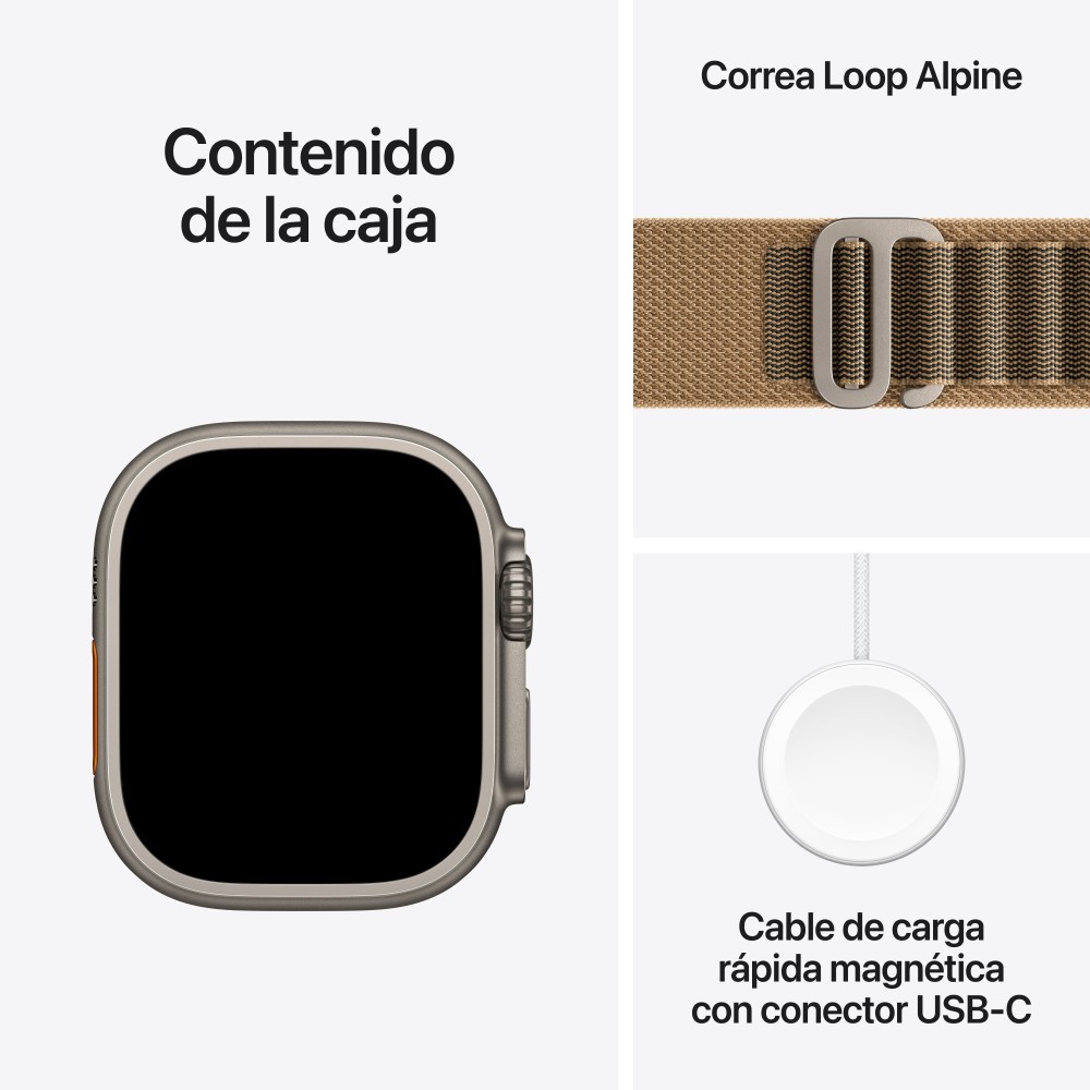 SMARTWATCH APPLE WATCH U4 GPS+CELL 49MM NATURAL TITANIUM CASE WITH DESERT ALPINE LOOP L
