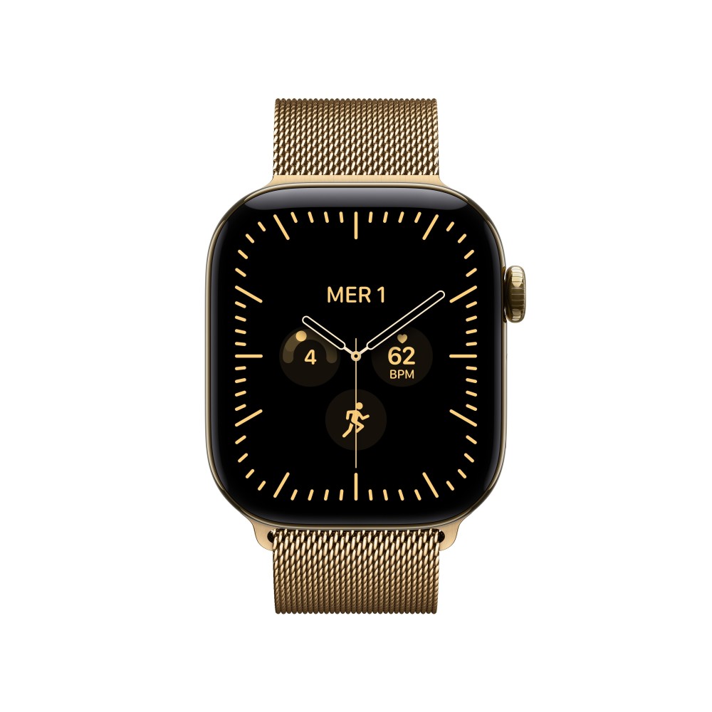 SMARTWATCH APPLE WATCH S12 GPS + CELL 42MM RADIANT GOLD TITANIUM MILANESE LOOP