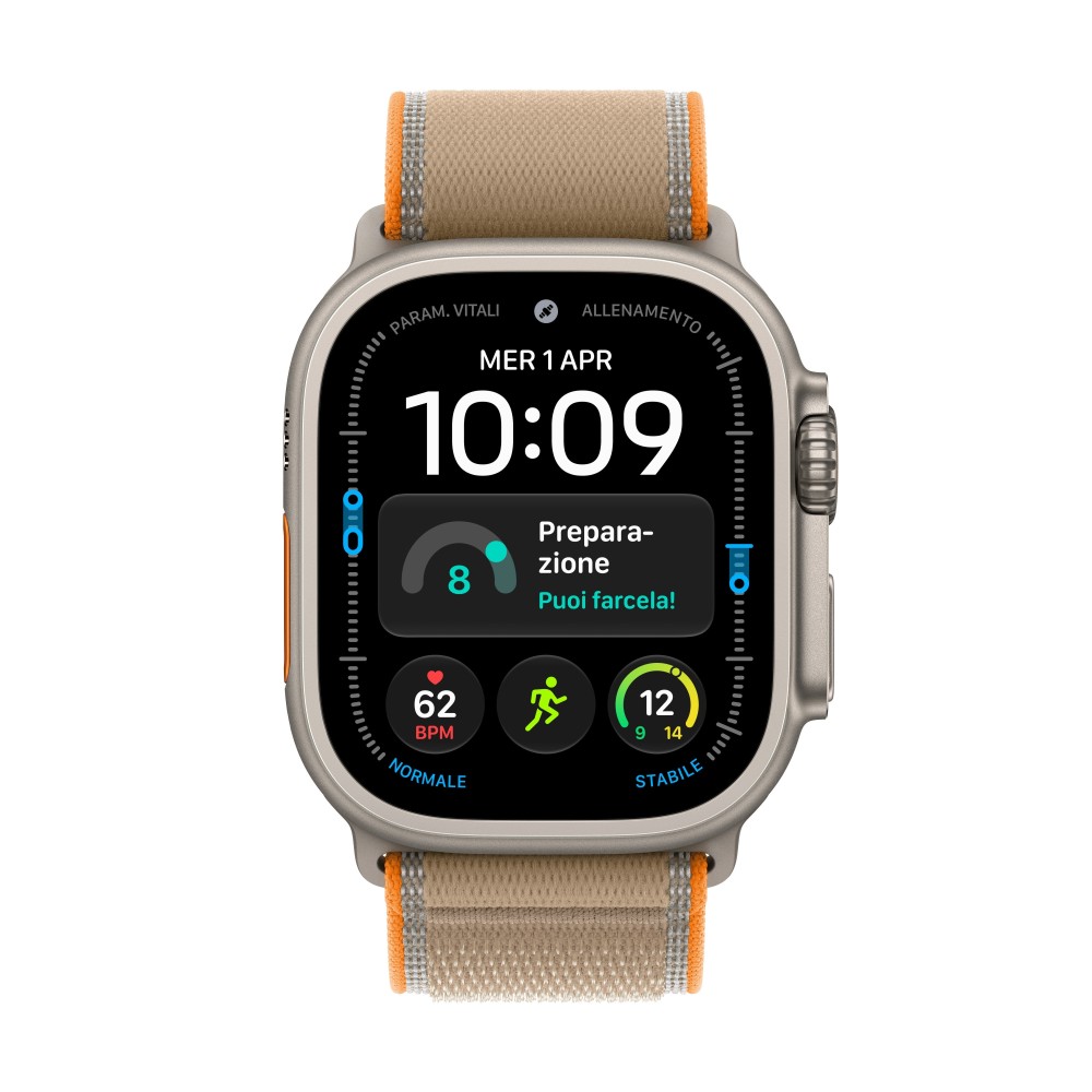 SMARTWATCH APPLE WATCH U4 GPS+CELL 49MM NATURAL TITANIUM CASE WITH SAND TRAIL LOOP M/L