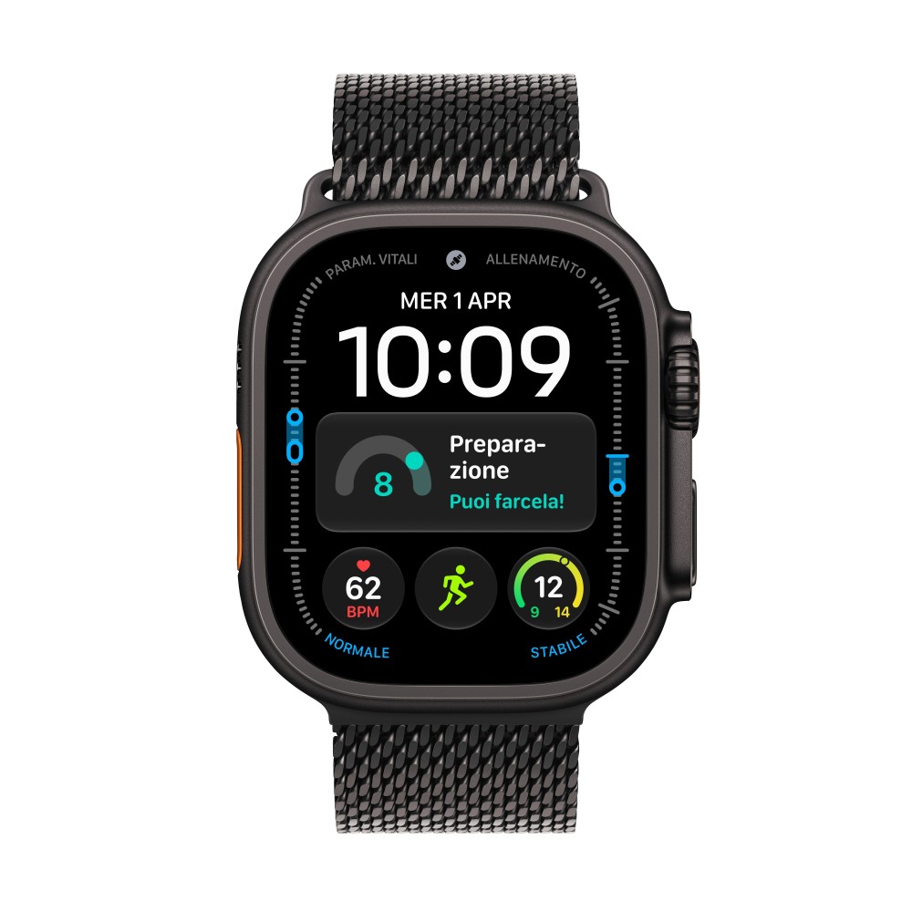 SMARTWATCH APPLE WATCH U4 GPS+CELL 49MM BLACK TITANIUM MILANESE LOOP M