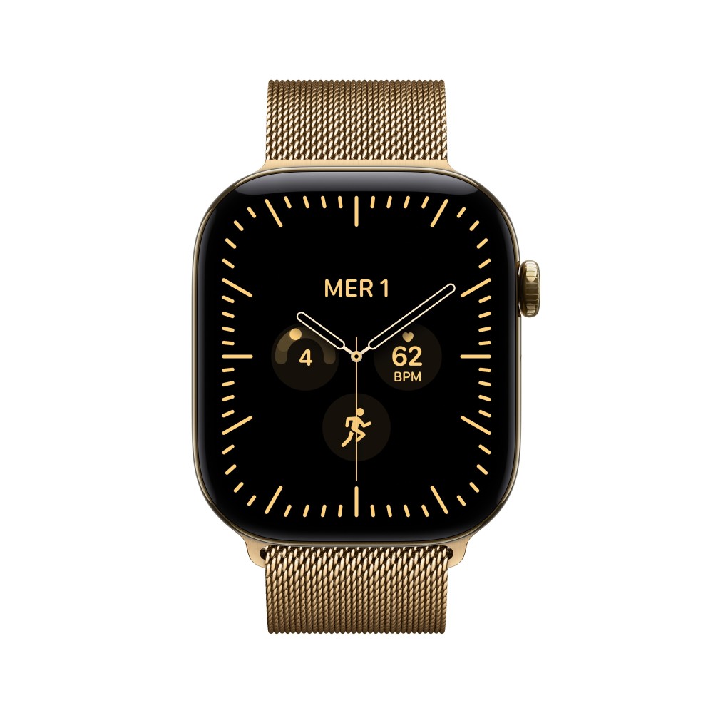 SMARTWATCH APPLE WATCH S12 GPS + CELL 46MM RADIANT GOLD TITANIUM MILANESE LOOP M/L