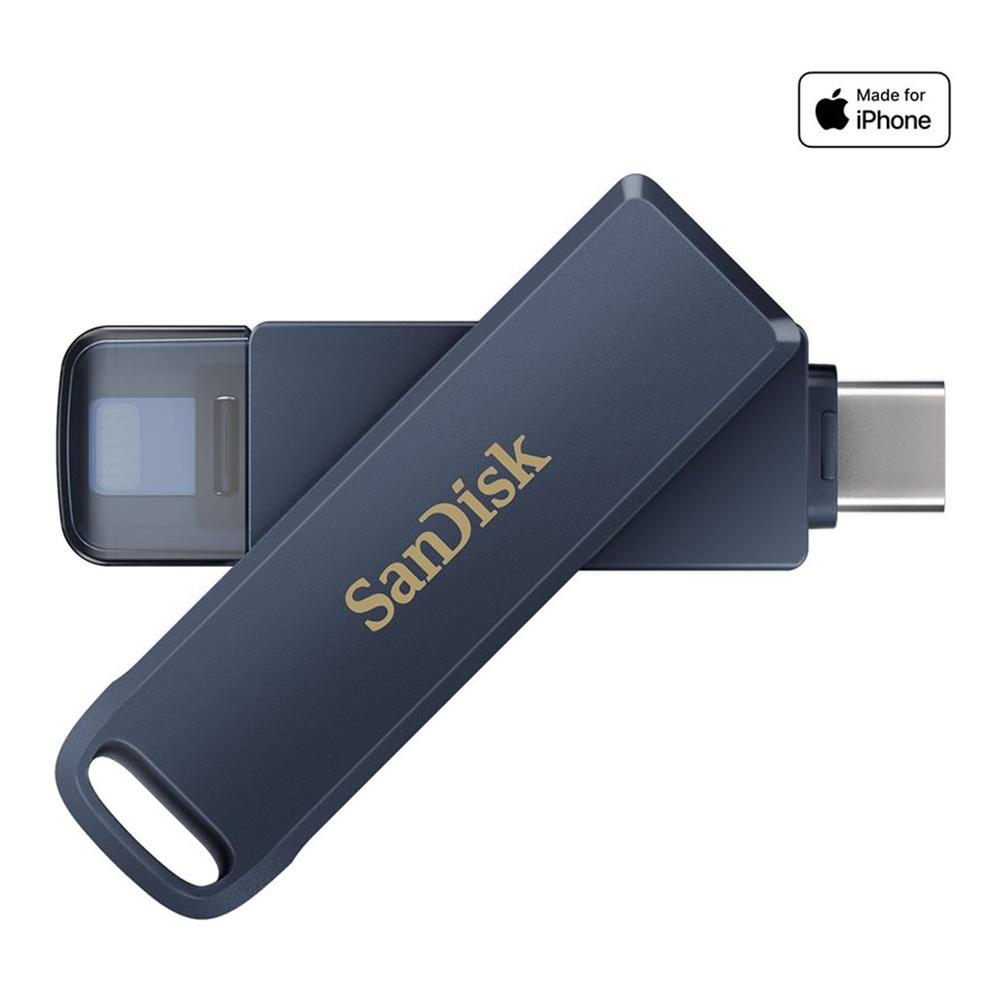 MEMORIA USB TIPO C / LIGHTNING SANDISK 128GB PHONE DRIVE CIELO METALIZADO