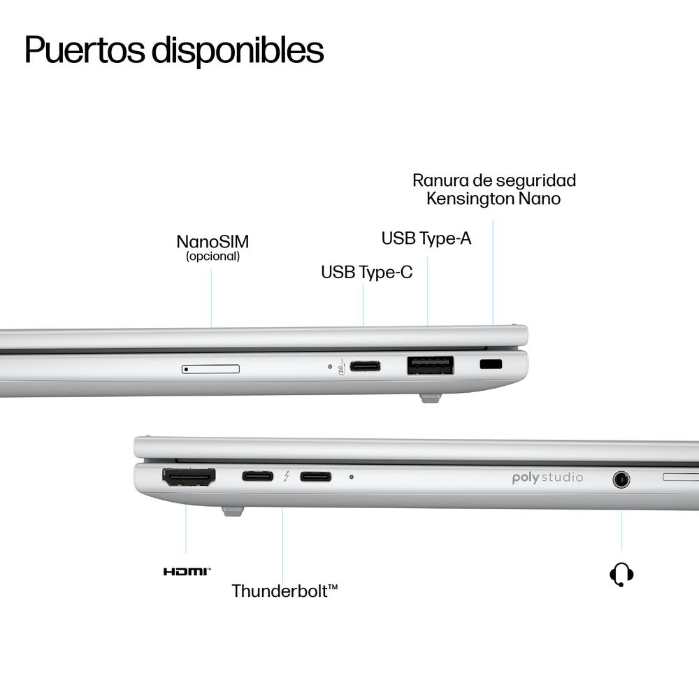PORTATIL HP ProBook 8 G1i COPILOT+ PC U5-236V/ 16GB/ SSD 512GB/ 14" FHD+/ W11P