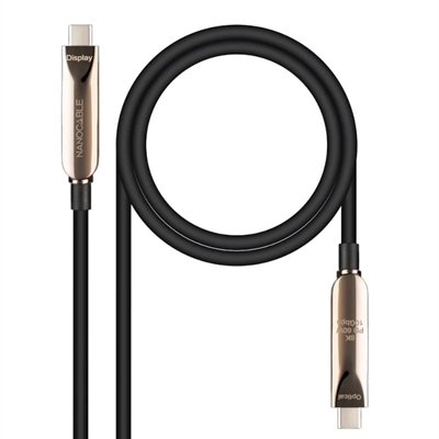 CABLE NANOCABLE USB3.2 GEN2x1 AOC 60W 8K 5M FIBRA OPTICA UNIDIRECCIONAL