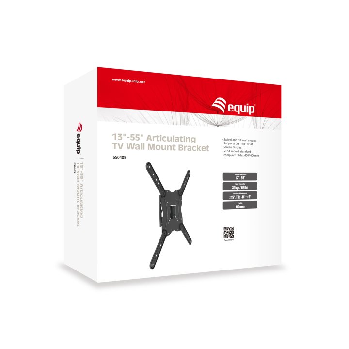 SOPORTE PARED EQUIP VESA HASTA 55" 400X400 MAX 30KG