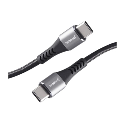 CABLE USB TIPO C INTENSO 1M/ MACHO-MACHO/ NEGRO 60W