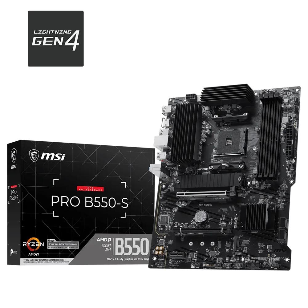 PLACA BASE MSI PRO B550-S DDR4 AM4 ATX/ 4X DDR4