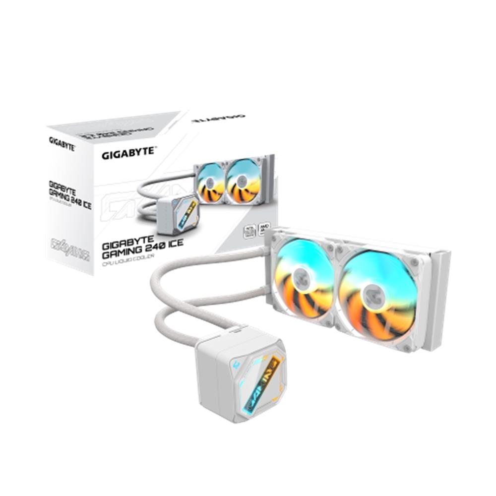 KIT REFRIGERACION LIQUIDAGIGABYTE GAMING 240 ICE ARGB 2X 120MM BLANCO