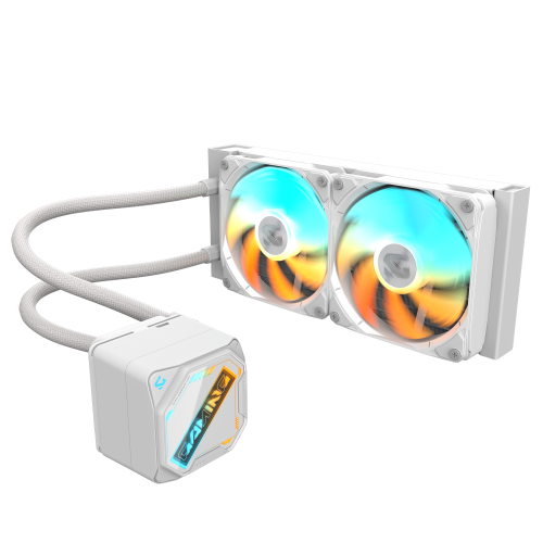 KIT REFRIGERACION LIQUIDAGIGABYTE GAMING 240 ICE ARGB 2X 120MM BLANCO